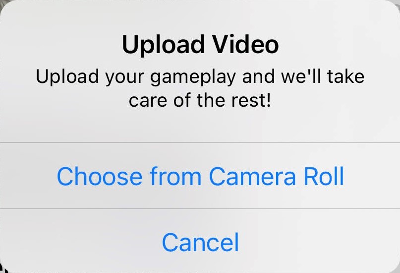 iOS Upload Screen